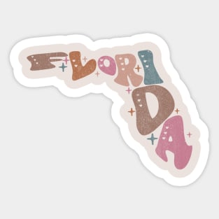 Florida State Retro Typography Sticker